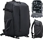 This camera and lens bag provides multiple rooms, which can accommodate at least two long lens cameras and 4 additional long lenses, while you can DIY the inner space by removing the thick dividers based on your equipment.